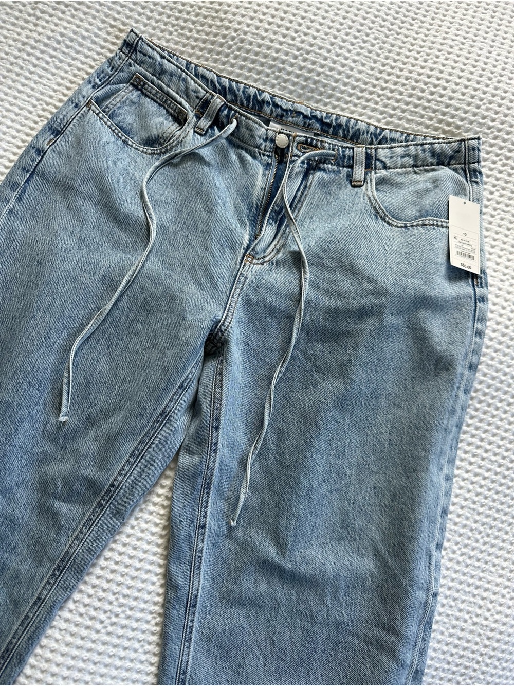 NWT Parke x Target Light Wash Relaxed Drawstring Jeans